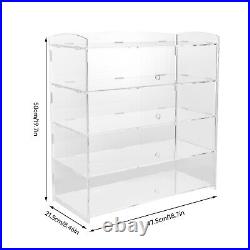 0.2in. 4 Tier Acrylic Display Case Pastry Collectibles Case Showcase Countertop