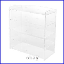 0.2in. 4 Tier Acrylic Display Case Pastry Collectibles Case Showcase Countertop