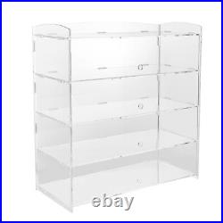 0.2in. 4 Tier Acrylic Display Case Pastry Collectibles Case Showcase Countertop