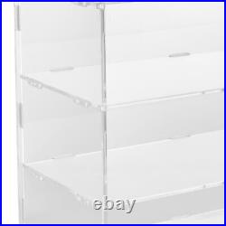 0.2in. 4 Tier Acrylic Display Case Pastry Collectibles Case Showcase Countertop