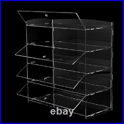 0.2in. 4 Tier Acrylic Display Case Pastry Collectibles Case Showcase Countertop