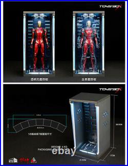 1/6 Iron Man Hangar Figure Box Movie Model Display Closed Dustproof Show Case