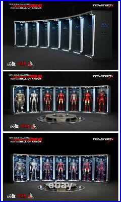 1/6 Iron Man Hangar Figure Box Movie Model Display Closed Dustproof Show Case