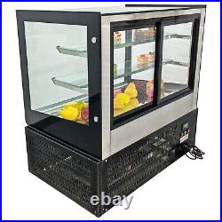 10.59 ft3 Desktop Refrigerated Cake Showcase Bakery Display Cainet Rear Door220V