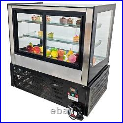 10.59 ft3 Desktop Refrigerated Cake Showcase Bakery Display Cainet Rear Door220V