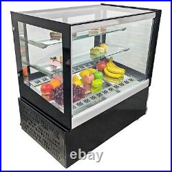 10.59 ft3 Desktop Refrigerated Cake Showcase Bakery Display Cainet Rear Door220V