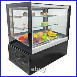 10.59 ft3 Desktop Refrigerated Cake Showcase Bakery Display Cainet Rear Door220V