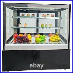 10.59 ft3 Desktop Refrigerated Cake Showcase Bakery Display Cainet Rear Door220V