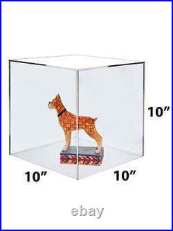 10 Cube Riser Display Pedestal Showcase Box 5 Sided Acrylic Clear Qty 6
