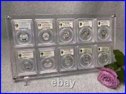 10 Grids Crystal Acrylic Display Frame Show Case Storage Box For NGC/PCGS Holder