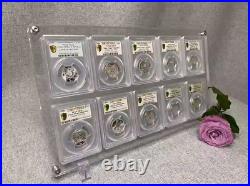 10 Grids Crystal Acrylic Display Frame Show Case Storage Box For NGC/PCGS Holder