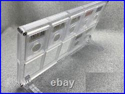 10 Grids Crystal Acrylic Display Frame Show Case Storage Box For NGC/PCGS Holder