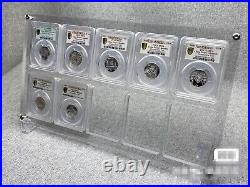 10 Grids Crystal Acrylic Display Frame Show Case Storage Box For NGC/PCGS Holder