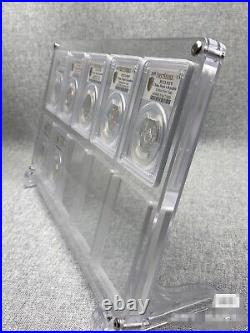 10 Grids Crystal Acrylic Display Frame Show Case Storage Box For NGC/PCGS Holder