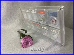 10 Grids Crystal Acrylic Display Frame Show Case Storage Box For NGC/PCGS Holder