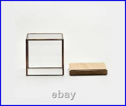 10¹² Terra Showcase 100 Oak, Glass & Copper Ornament Display Case Box