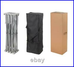 10' Velrco Tension Fabric Trade Show Pop-Up Display Booth Frame Stand Free Case