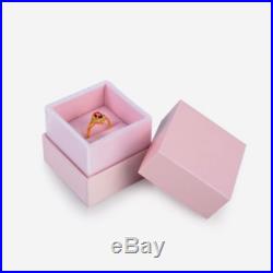 100x Stylish Pink Teal Blue Jewelry Box Brooch Rings Display White Showcase Box