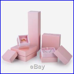 100x Stylish Pink Teal Blue Jewelry Box Brooch Rings Display White Showcase Box