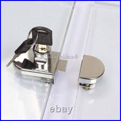 10PCS Chrome Glass Door Lock Replacement for Showcase Display Cabinet with Keys