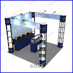 10ft Portable Baclikt Twist Tower Pop Up Stand Trade Show Displays Booth Case