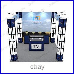 10ft Portable Baclikt Twist Tower Pop Up Stand Trade Show Displays Booth Case
