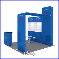 10ft Portable Expo Trade Show Displays Booth System Case with Shelves Counter