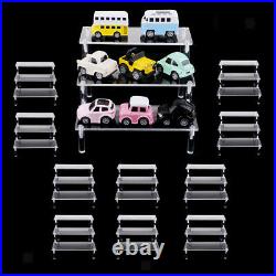 10x Cars Display Rack Organizer Collectable Dolls Showcase Rack Stand Clear