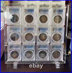 12 Grid Crystal Acrylic Display Frame Show Case Storage Box For PCGS/ICG Holder