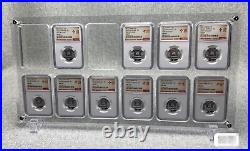 12 Grids Acrylic Display Frame Showcase Storage Box For NGC/PCGS Coin Holder