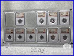 12 Grids Acrylic Display Frame Showcase Storage Box For NGC/PCGS Coin Holder