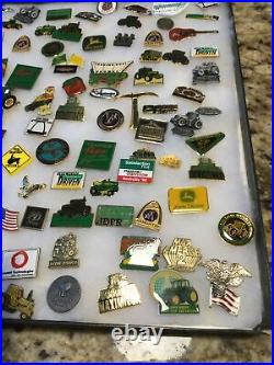 150 Rare Vintage John Deere, Meeting, Show Cap/Lapel Pins-Including Display Case