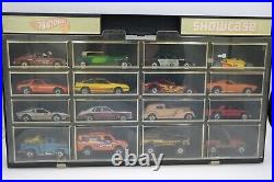 16 Vintage Hot Wheels Cars Trucks Showcase Christmas Gift Set 80's Display Case