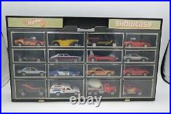 16 Vintage Hot Wheels Cars Trucks Showcase Christmas Gift Set 80's Display Case