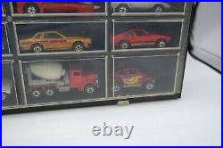 16 Vintage Hot Wheels Cars Trucks Showcase Christmas Gift Set 80's Display Case