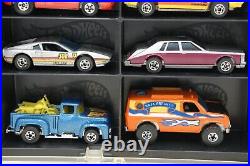 16 Vintage Hot Wheels Cars Trucks Showcase Christmas Gift Set 80's Display Case