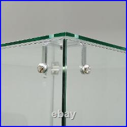 18.1X18.1X72.5 Glass Showcase Display Tower Cabinet 5-Tier Shelf Floor Stand
