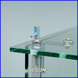 18.1X18.1X72.5 Glass Showcase Display Tower Cabinet 5-Tier Shelf Floor Stand