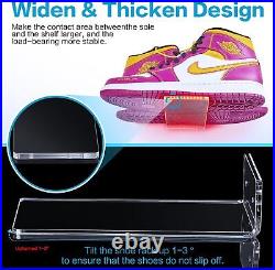 18 Floating Shoe Display Shelves, Clear Acrylic, Glow Color Changing, Wall Mount