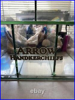 1900s Arrow Handkerchief Glass Display Showcase Case