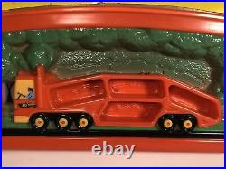 1968 Mattel Hot Wheels Redline U. S. A. Car Carrier Showcase Plaque Display Nice