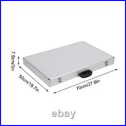 (2)Aluminum Jewelry Display Case Waterproof Suitcase Jewelry Display Storage