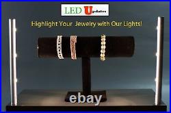 2 Pack Jewelry Display LED Pole Light for showcase 4000K FY-34M + UL Power