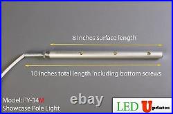 2 Pack Jewelry Display LED Pole Light for showcase 4000K FY-34M + UL Power