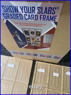 2 Show Your Slabs PSA Graded Trading Card Wall-Mounted Display. Open Box