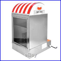 220V Hot Dog Steamer Machine Cooker Commercial Electric Warmer Display Showcase