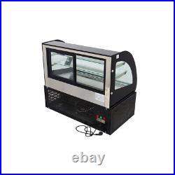 220V Refrigerated Display Cabinet Countertop Showcase 35.43 Curved Glass