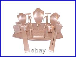 23pc Pink Jewelry Display Set Pink Faux Leather Jewelry Holders Showcase Display