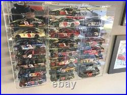 24-Slot Clear Acrylic Showcase for 124 Scale Diecast Car Models Wall Mounted