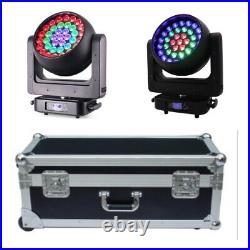 2pc/lot case packing 37x25W RGBW quad led zoom moving head show light R3 Wash